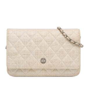 Chanel Wallet On Chain Quilted Tweed #214949C24B